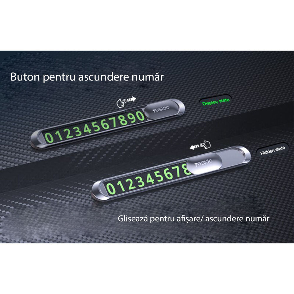 Auton puhelinnumeron teline Yesido C88