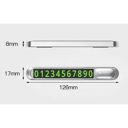 Auton puhelinnumeron teline Yesido C88