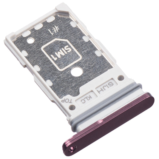 SIM-kortin pidike Samsung Galaxy S22 Ultra 5G S908, yksittäinen SIM, violetti (Burgundy)