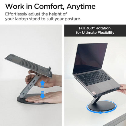 Spigen LD204H -teline kannettavalle tietokoneelle, hopea