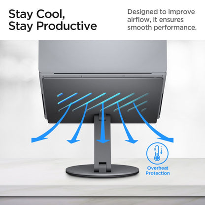 Spigen LD204H -teline kannettavalle tietokoneelle, hopea