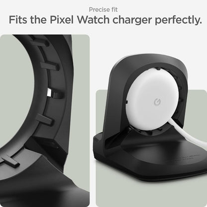 Spigen S354 -teline Google Pixel Watch -langattomalle laturille, musta AMP05796