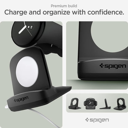 Spigen S354 -teline Google Pixel Watch -langattomalle laturille, musta AMP05796