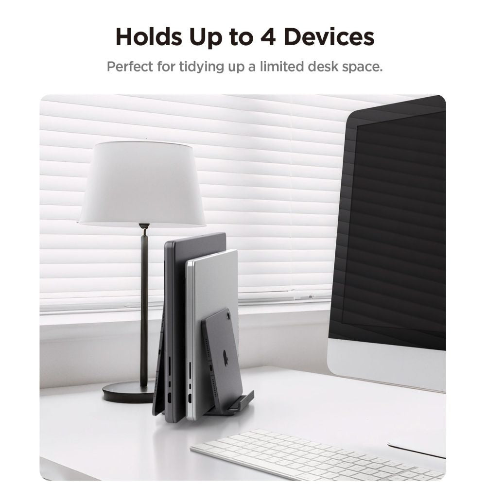 Spigen LD208S4 Two Vertical Stand for Laptop with thickness 14mm - 27mm, Grey