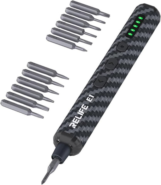 Sähköruuvimeisseli Relife E1 Carbon, Musta