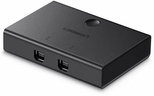 USB-kytkin UGREEN US158, 2 x USB-B, musta