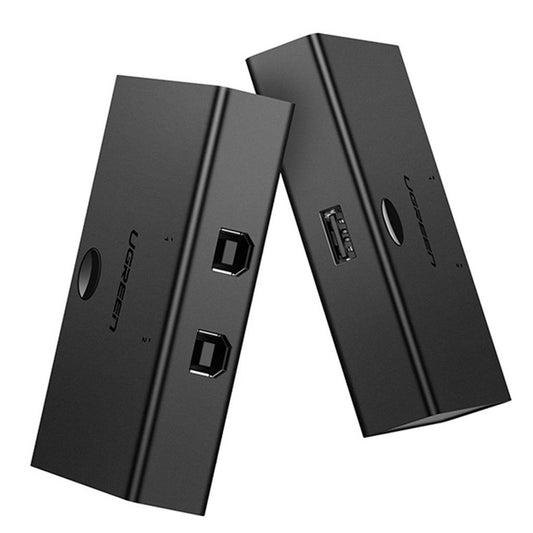 USB-kytkin UGREEN US158, 2 x USB-B, musta