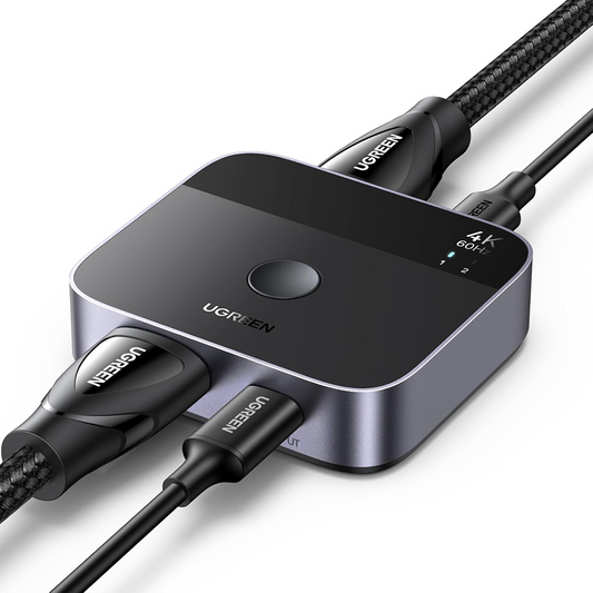HDMI / USB-C -videokytkin UGREEN AW503 (55452), harmaa, uudelleenpakattu