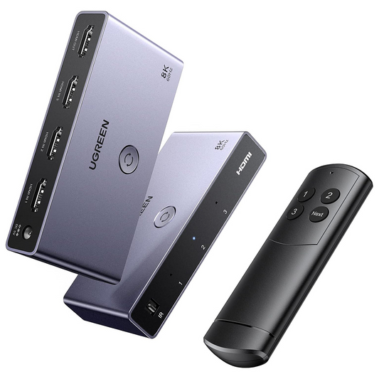 HDMI-videokytkin UGREEN CM624 (15604), harmaa, uudelleenpakattu