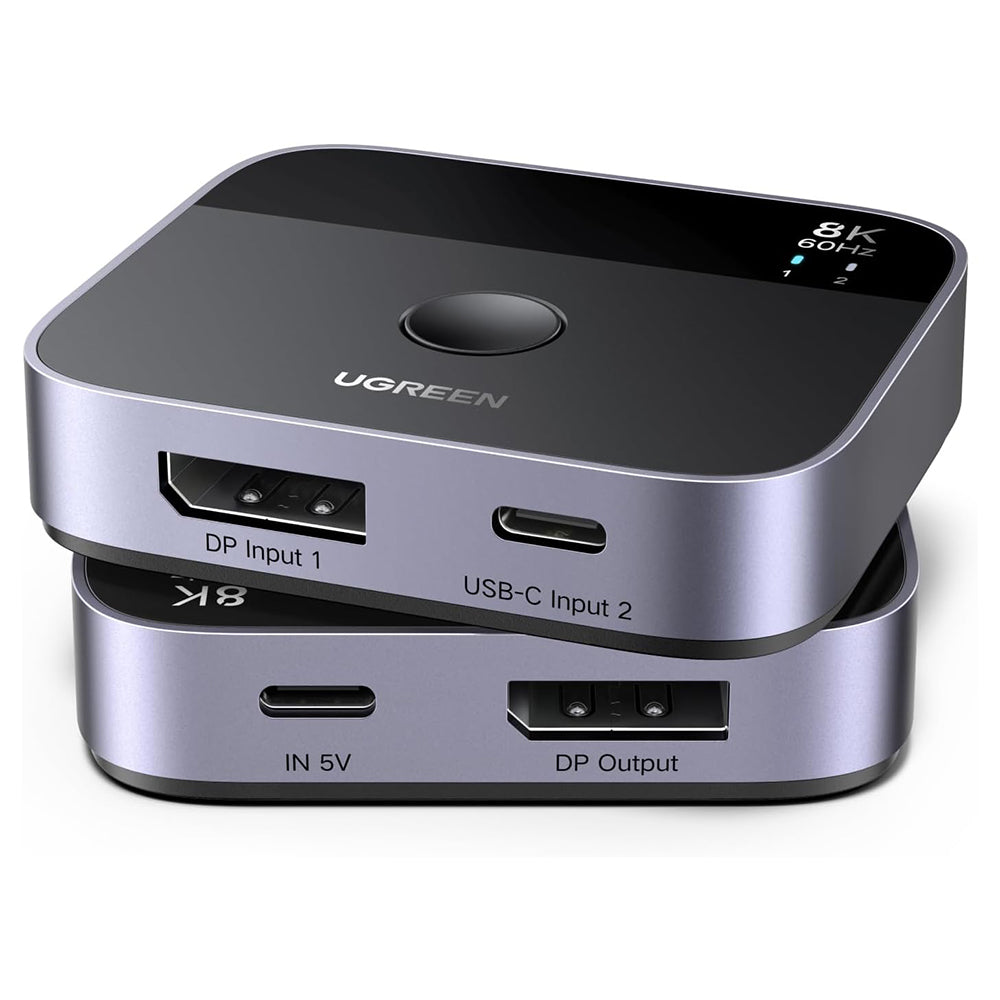 Switch Video DisplayPort / USB-C UGREEN 65878, Musta