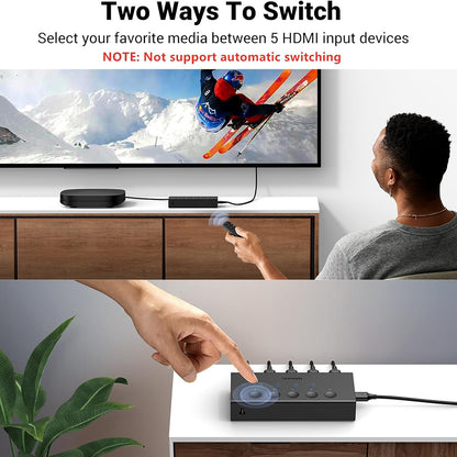 HDMI-videoswitch UGREEN CM568 (90512), Musta