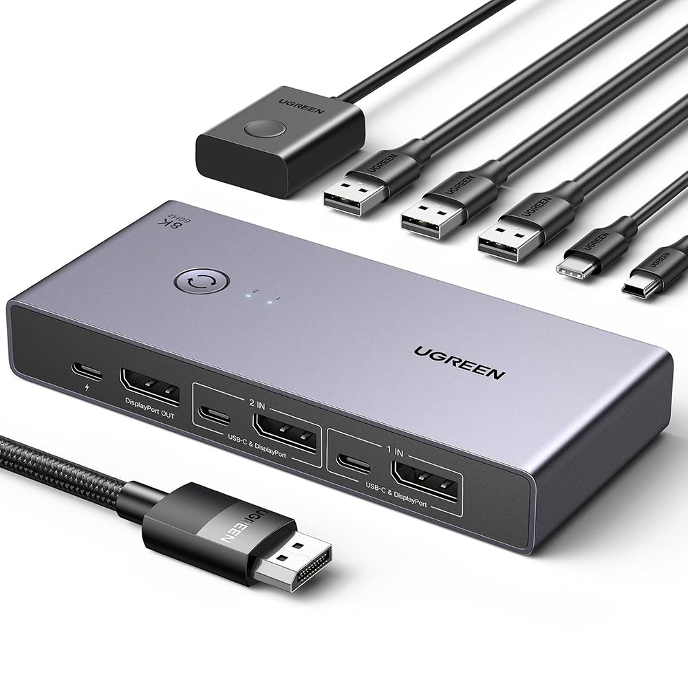 Switch Video DisplayPort UGREEN CM695 (25962), Musta