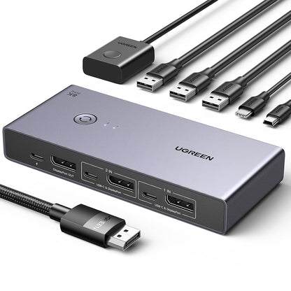 Switch Video DisplayPort UGREEN CM695 (25962), Musta