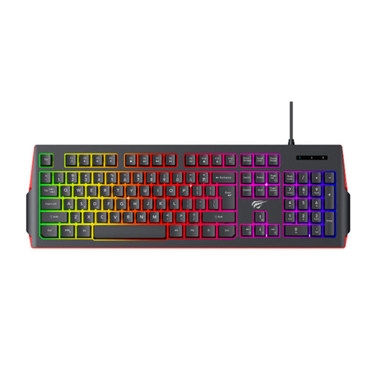 HAVIT KB866L -peliohjain, RGB, 1.4m, musta-punainen