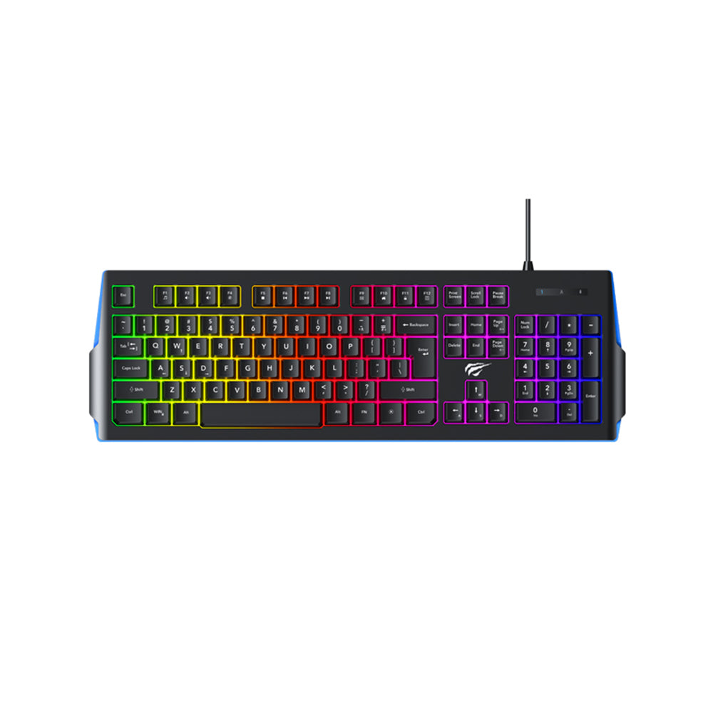 HAVIT KB866L -peliohjain, RGB, 1.4m, musta-punainen