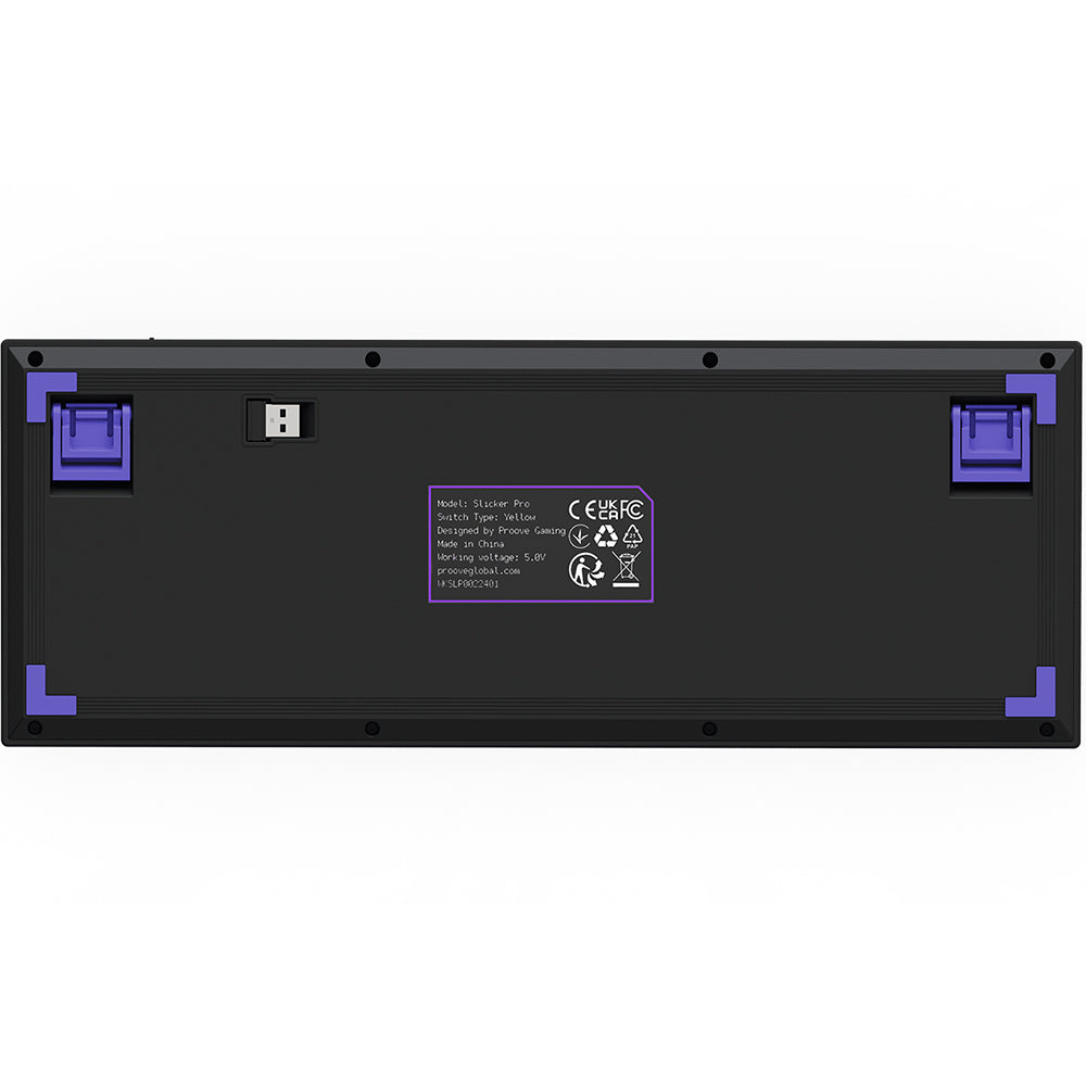 Proove Slicker Pro -langaton pelinäppäimistö, RGB, BT / Wi-Fi / Wired, 1.8m, Musta WKSLPEN22416