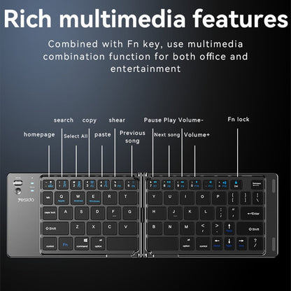 Bluetooth-taittonäppäimistö Yesido KB27, Musta
