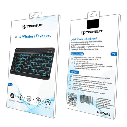 Langaton Techsuit WK1 -näppäimistö, RGB, Musta