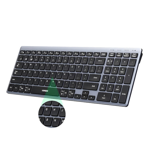 UGREEN K552 Wireless Keyboard (75163), BT / Wi-Fi, Black