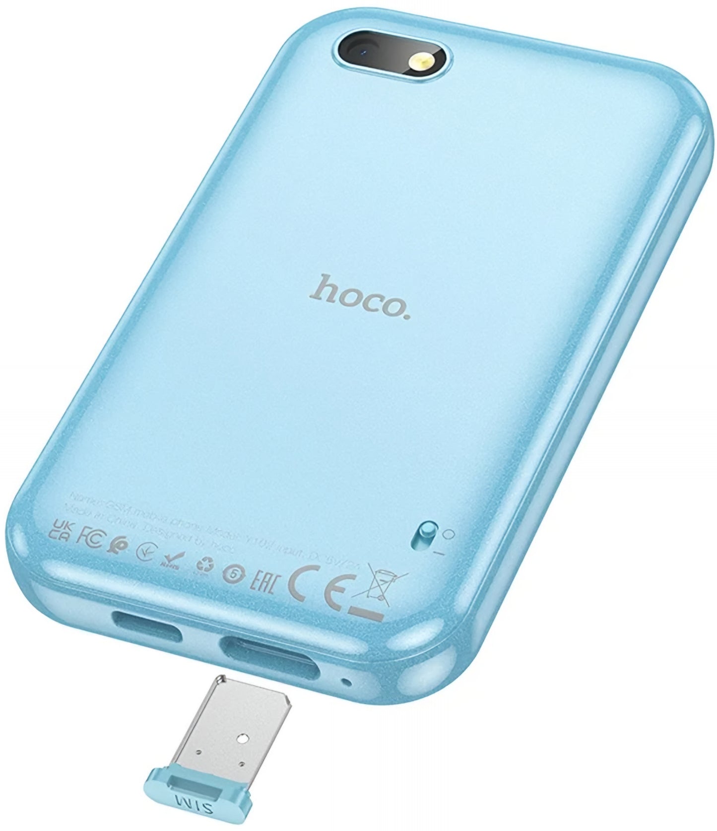HOCO Y102 Kids -mobiilipuhelin, 2G, 2.8 tuuman näyttö, Sininen