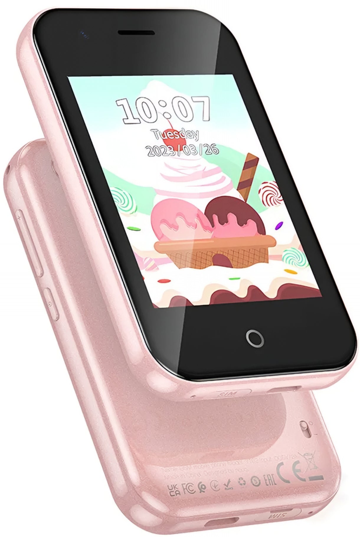 HOCO Y102 Kids -mobiilipuhelin, 2G, 2.8 tuuman näyttö, Pinkki