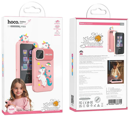 HOCO Y103 Kids -mobiilipuhelin, 2.8 tuuman näyttö, Vaaleanpunainen