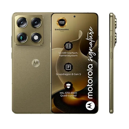 Motorola Signature 5G -mobiilipuhelin, 512GB, 16GB, Pantone Olive PBAB0003SE