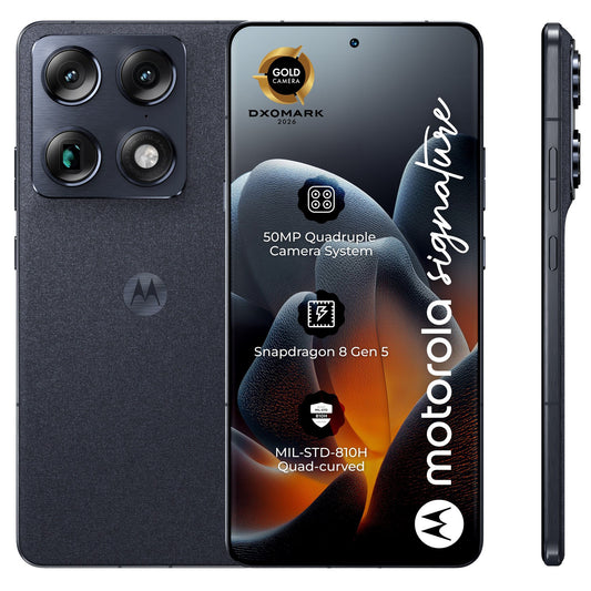 Motorola Signature 5G -mobiilipuhelin, 512GB, 16GB, Pantone Carbon PBAB0002SE