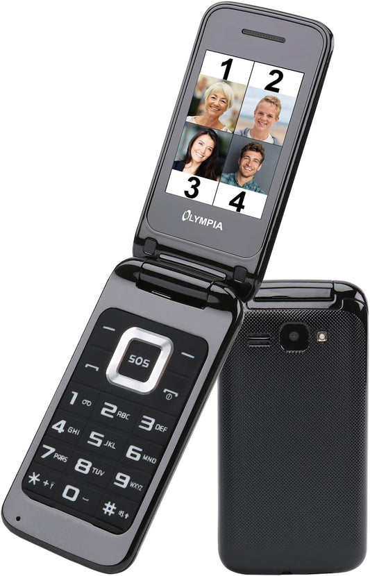 Olympia Luna Dual SIM, Black 2210 -mobiilipuhelin