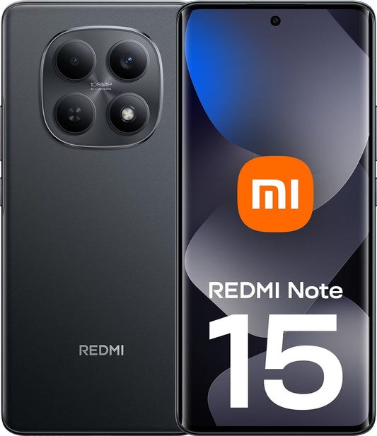 Xiaomi Redmi Note 15 4G -mobiilipuhelin, 128GB, 6GB, musta MZB0M8GEU