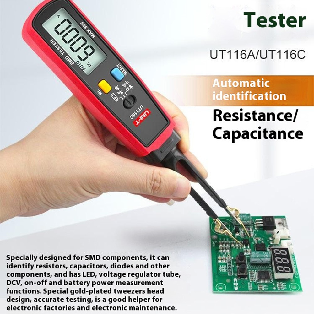 UNI-T UT116C Pinsettipalvelutesteri