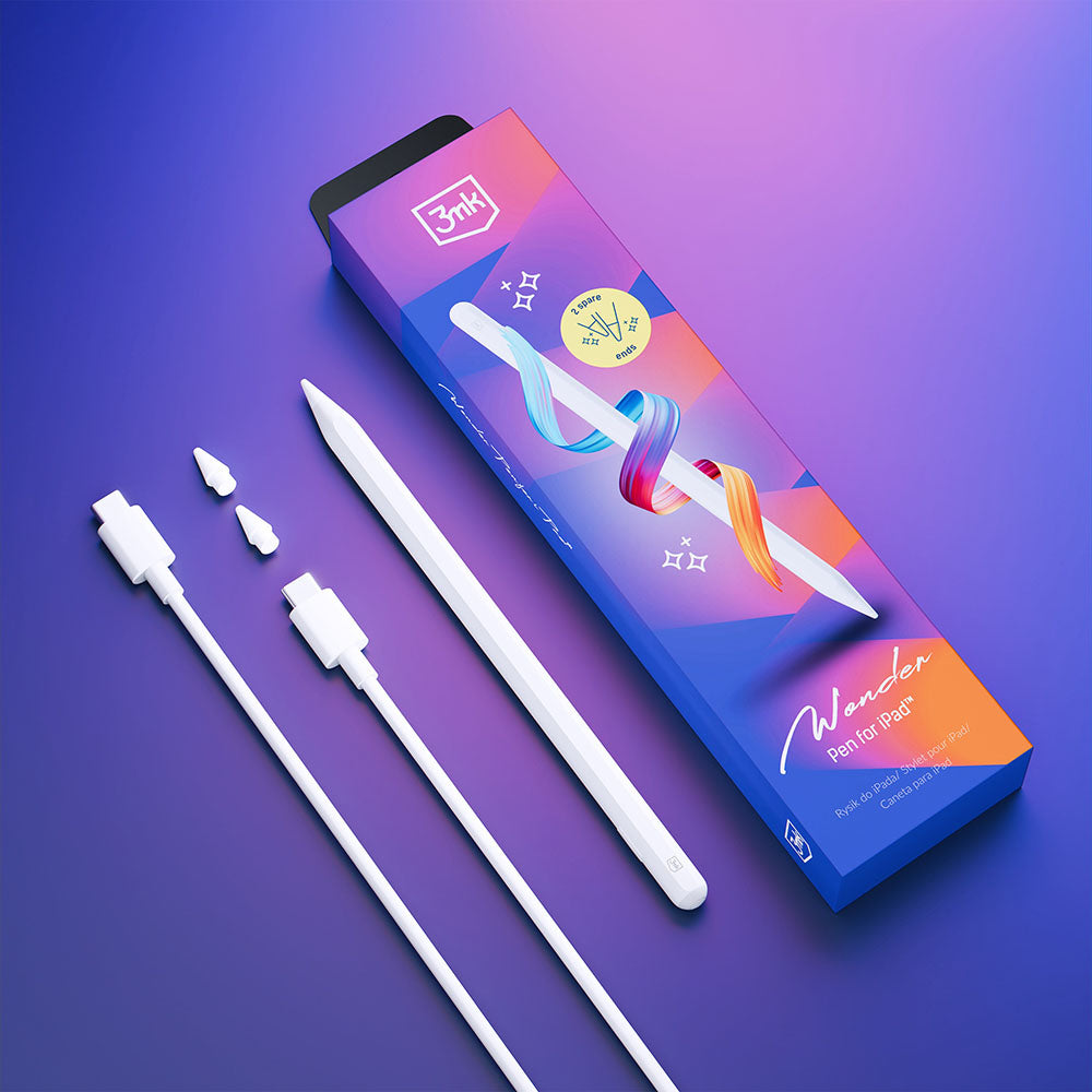 Touch Pen 3MK Wonder for Apple iPad, Active Version, White