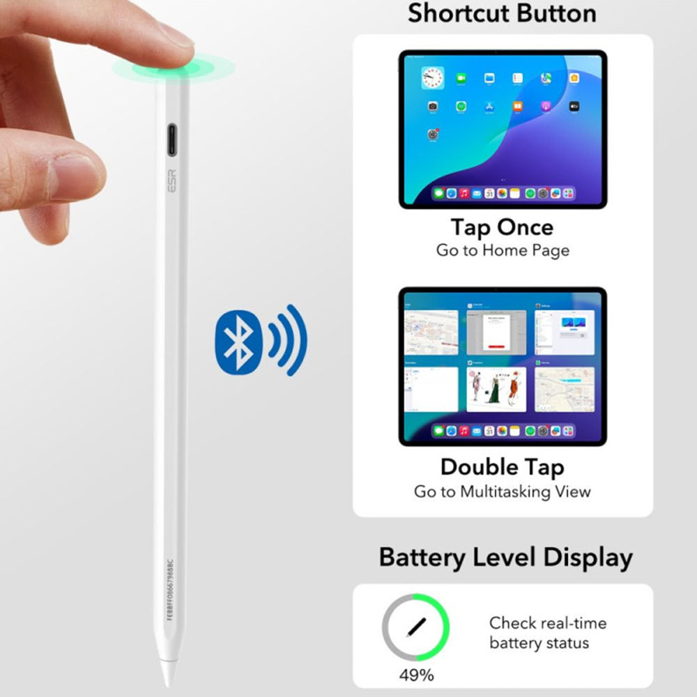Touch Pen ESR Geo Apple iPadille, Aktiivinen Versio, Valkoinen