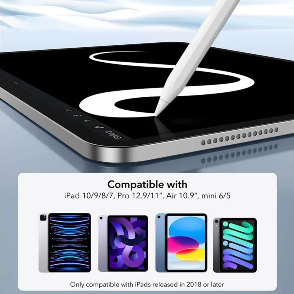Touch Pen ESR Apple iPadille, Aktiivinen Versio, Valkoinen