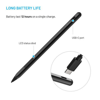 Touch Pen Fixed Graphite Active MPP-tuella varustetuille laitteille, Musta
