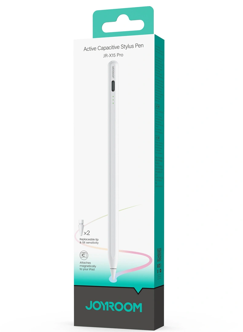 Touch Pen Joyroom JR-X15 Pro Apple iPadille, Active-versio, Valkoinen