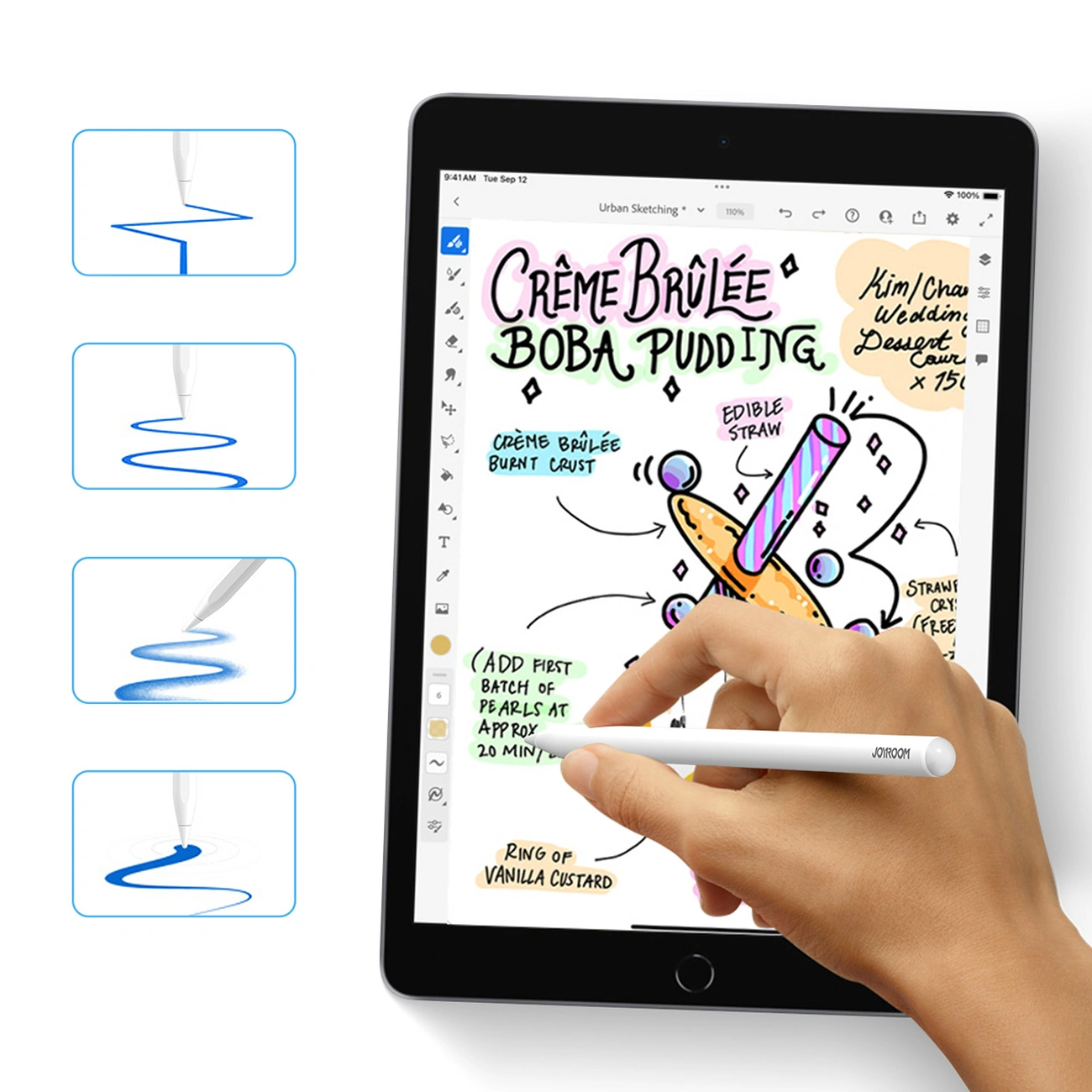 Touch Pen Joyroom JR-X9S Pro for Apple iPad, Active Version, White