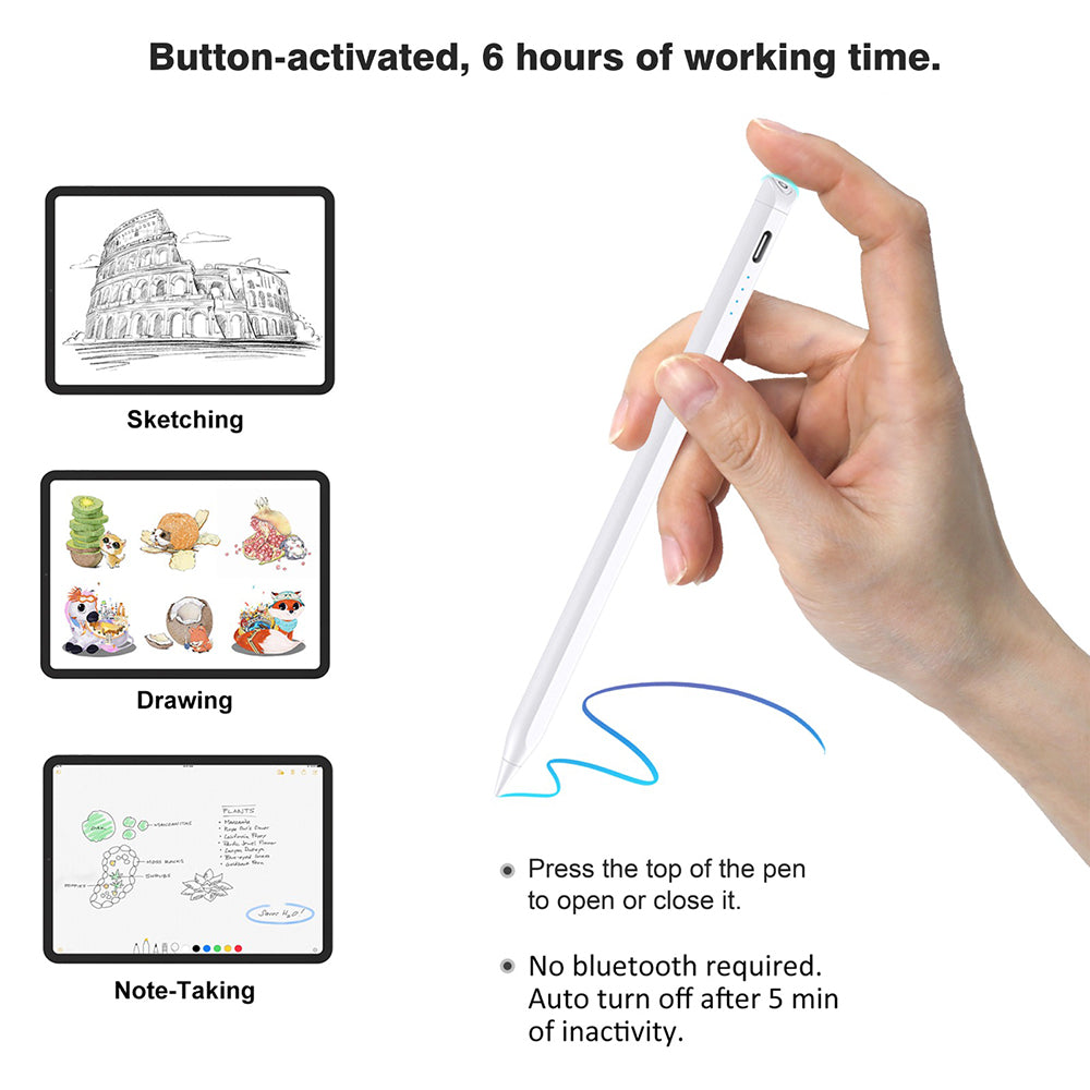 Touch Pen Lito T3, Aktiivinen Versio, Valkoinen