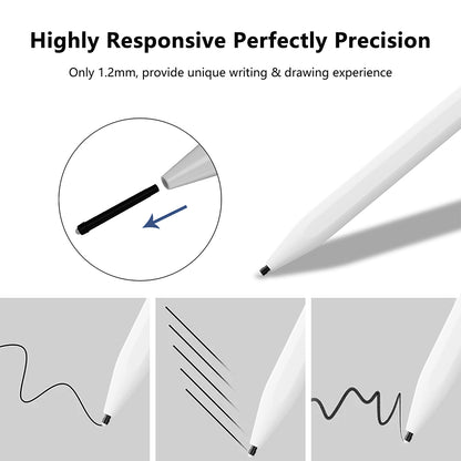 Touch Pen Techsuit A580S Apple iPadille, Aktiivinen Versio, Valkoinen