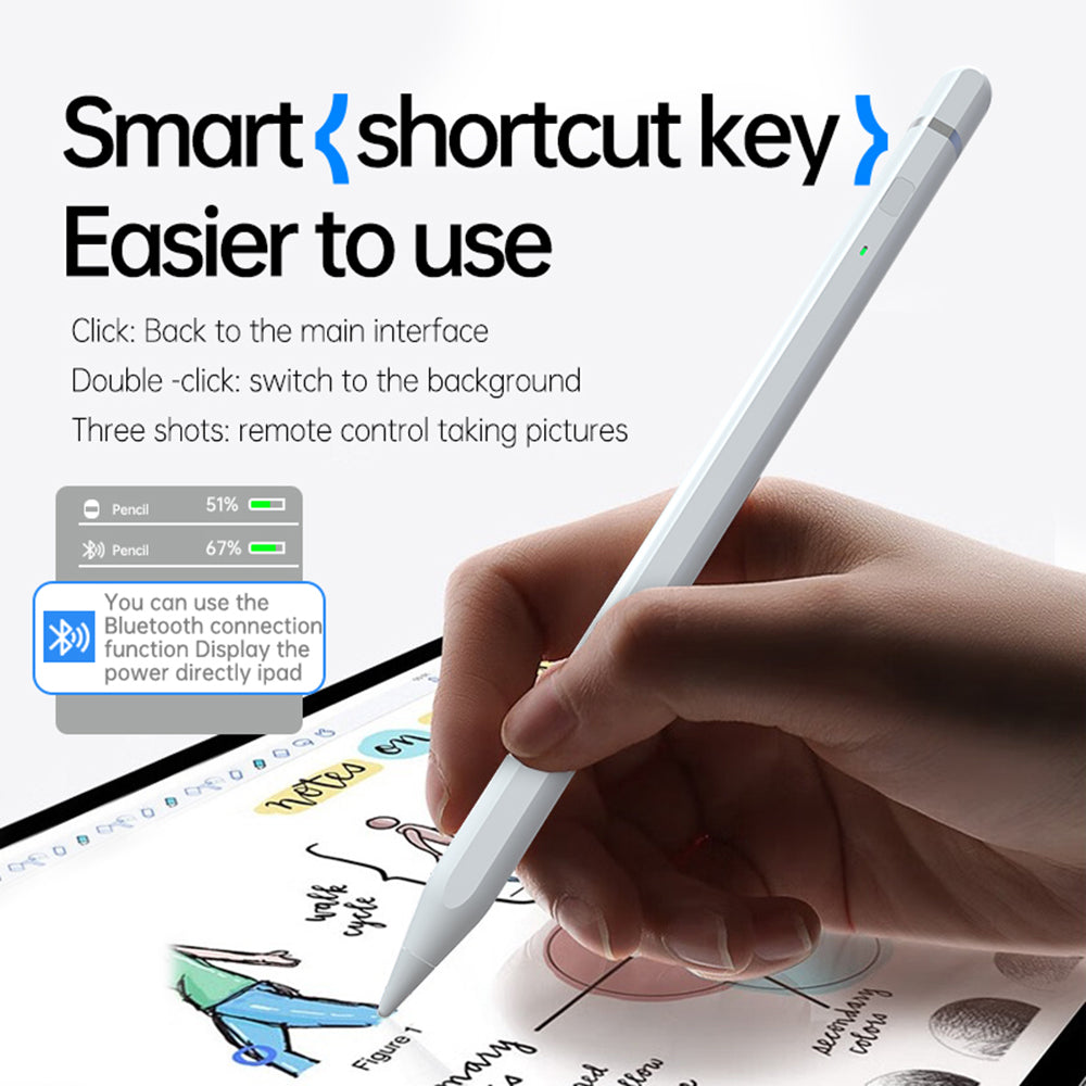 Touch Pen Techsuit AP01 Pro Apple iPadille, Aktiivinen Versio, Valkoinen
