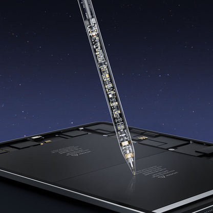 Touch Pen Techsuit C10 Pro Apple iPadille, Aktiivinen Versio, Läpinäkyvä Musta