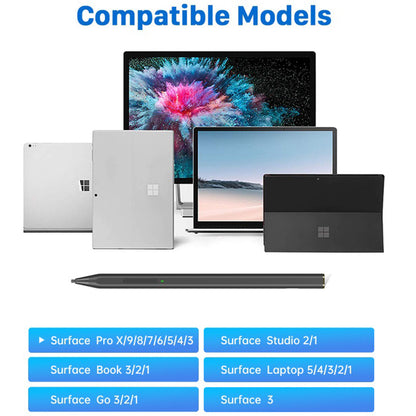 Touch Pen Techsuit C581-C Microsoft Surfacelle, Aktiivinen Versio, Musta