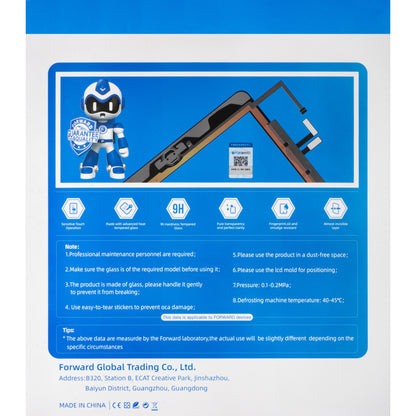 Touchscreen Forward Guard OCA Apple iPad Air 11 (2024) varten, Musta