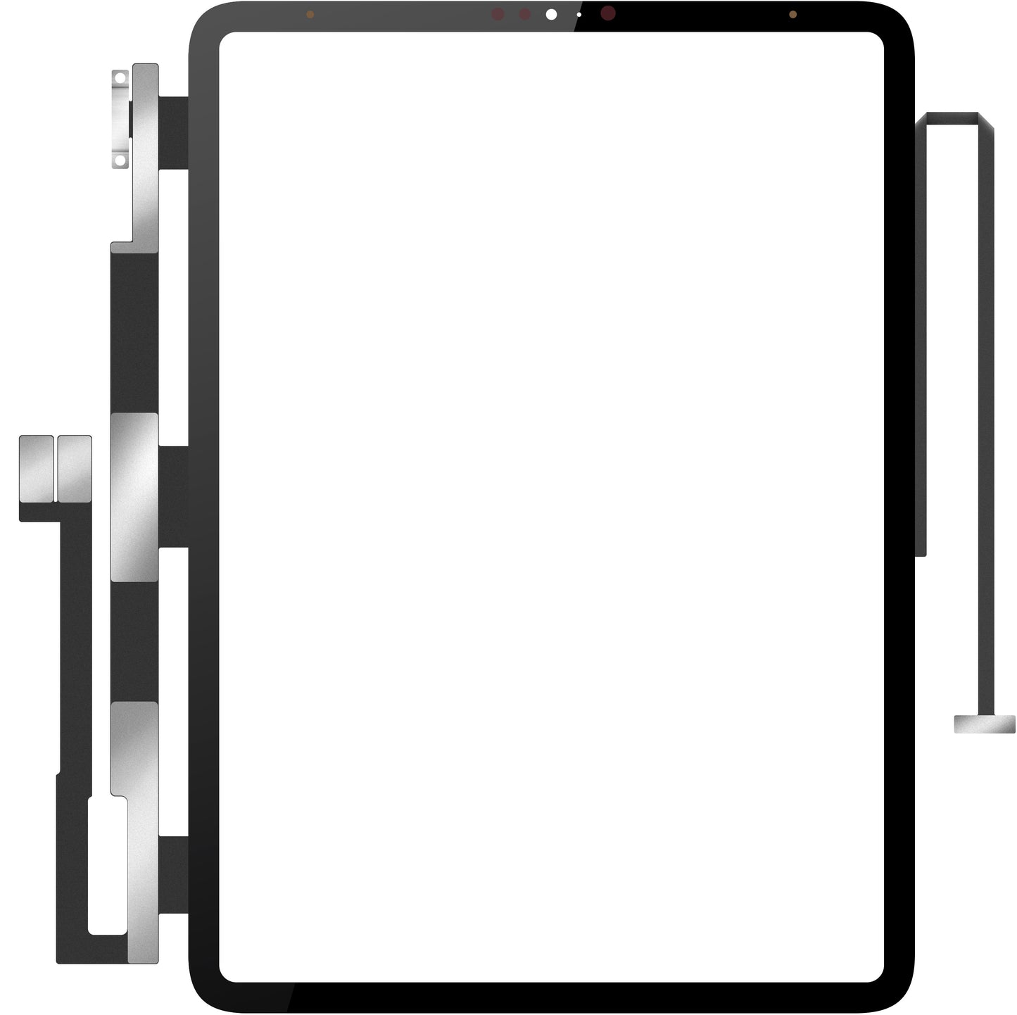 Touchscreen Forward Guard OCA Apple iPad Pro 12.9 (2018) -laitteelle, Musta