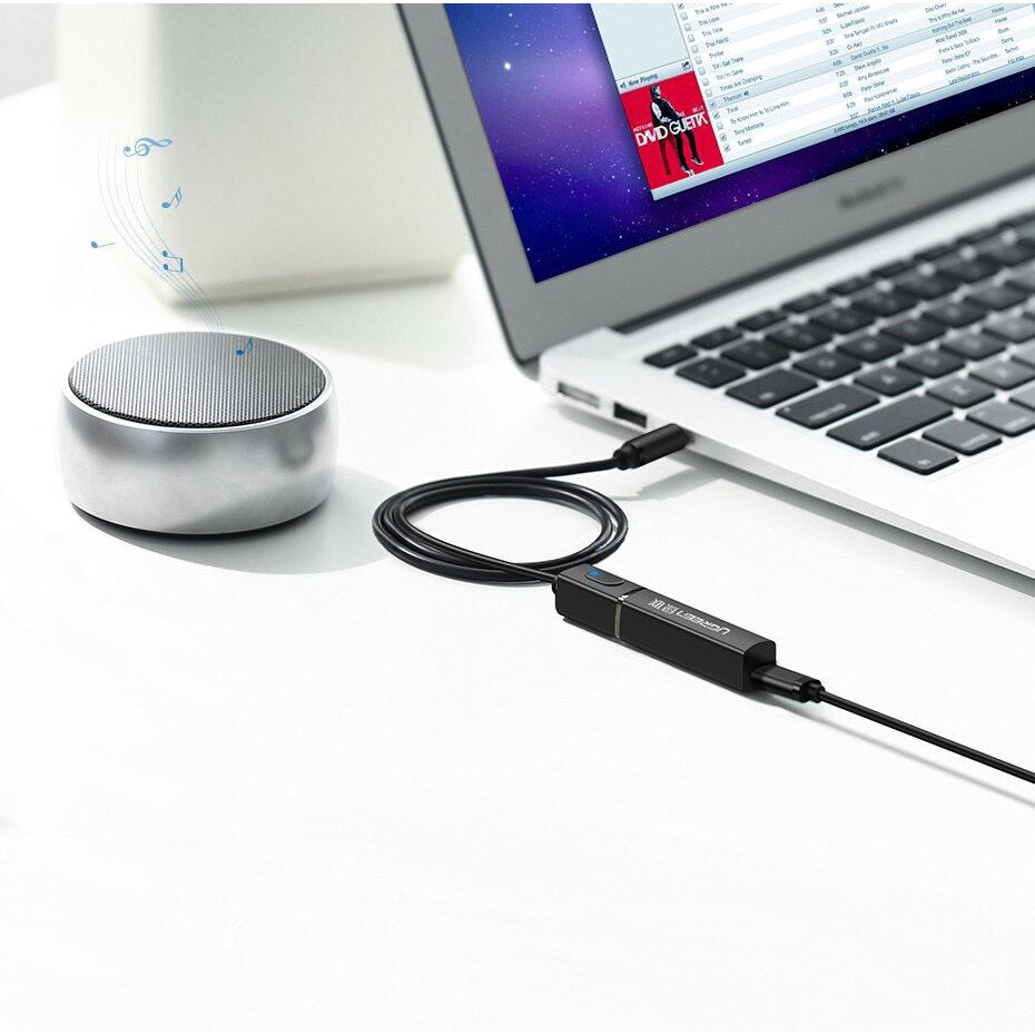 Bluetooth-lähetin UGREEN CM107, AUX, Musta
