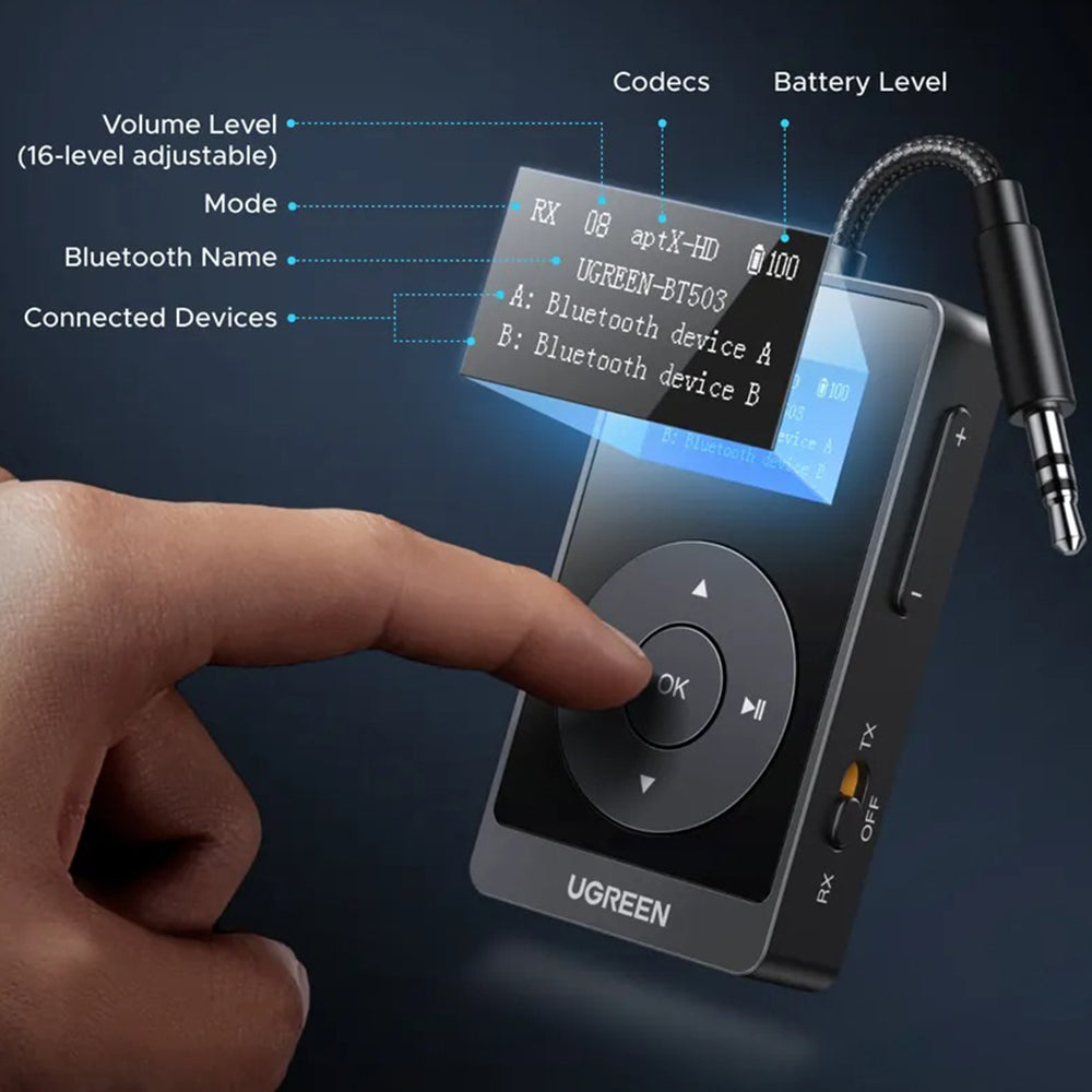 Lähetin / Vastaanotin Bluetooth UGREEN BT503 (45492)