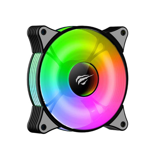 Tuuletin HAVIT F2095, RGB, 600RPM - 1800RPM, 38dB, 1.44W, Musta