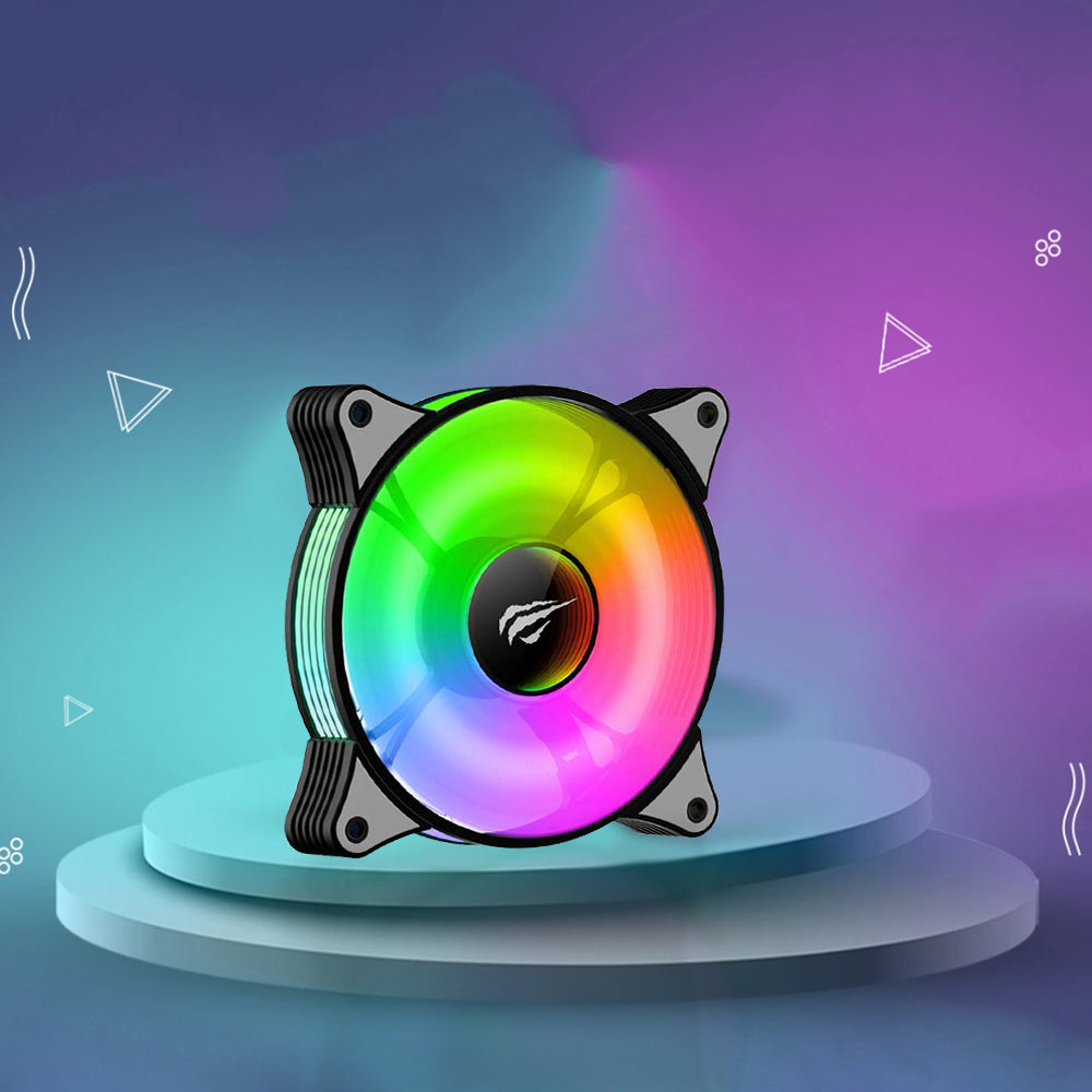 Tuuletin HAVIT F2095, RGB, 600RPM - 1800RPM, 38dB, 1.44W, Musta