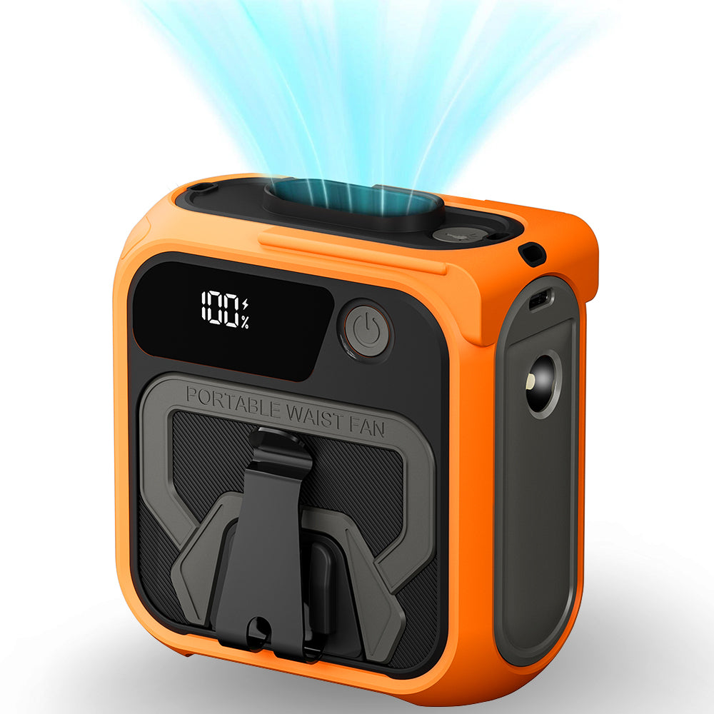 Techsuit Z13 Portable Fan with 10000mAh External Battery, Orange