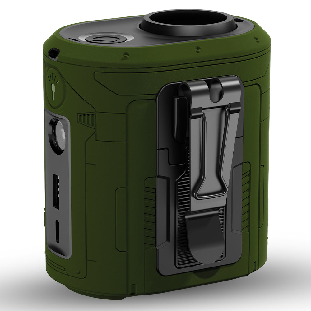 Kannettava tuuletin Techsuit Z14, ulkoisella 5000mAh akulla, Vihreä